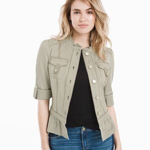 WHBM / Peplum Cargo Field Jacket